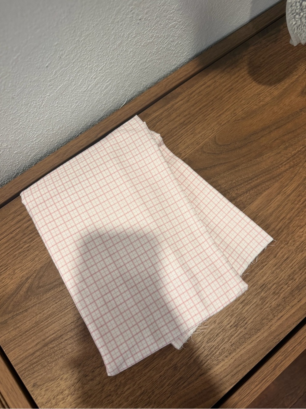 Light Pink Plaid Check Cotton Fabric